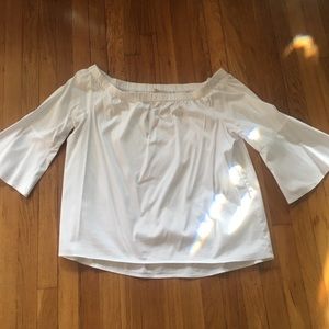Michael Kors White cotton off the shoulder top